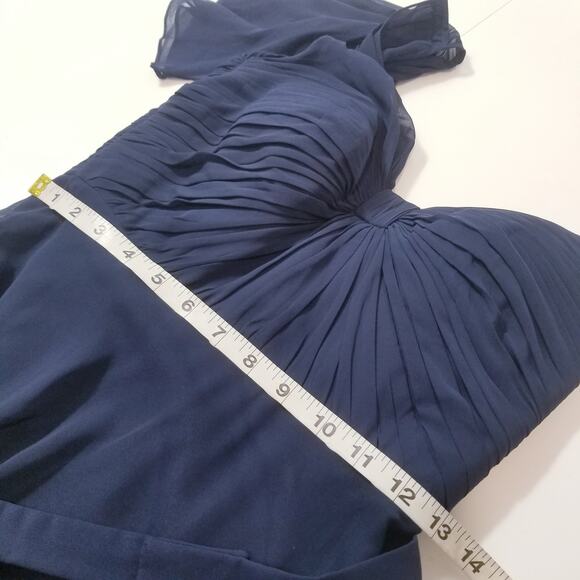 Jenny Packham Bridesmaid One Shoulder Long Gown Dress - Picture 6 of 12